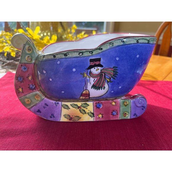 Vintage Sweet Shoppe Christmas Sleigh Centerpiece by Sango designed by Sue Zipki